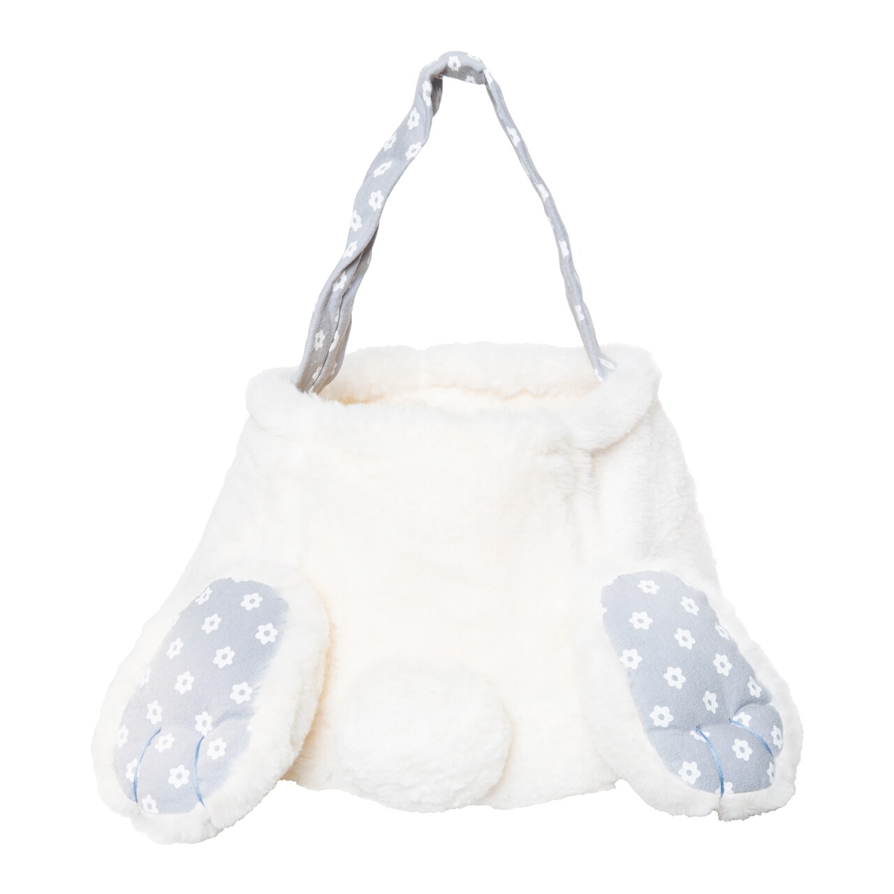 9" x 11" Spring Bunny Rabbit Cottontail Blue Boy Easter Egg Basket w/ Handle